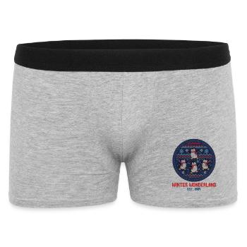 Motif Winter wonderland Penguins Winter Wonderland - Men's Boxer Shorts - heather grey - Front