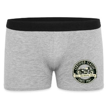 Vintage 1961, Biker Motorcycle Birthday Pullover Hoodie - Men's Boxer Shorts - heather grey - Front