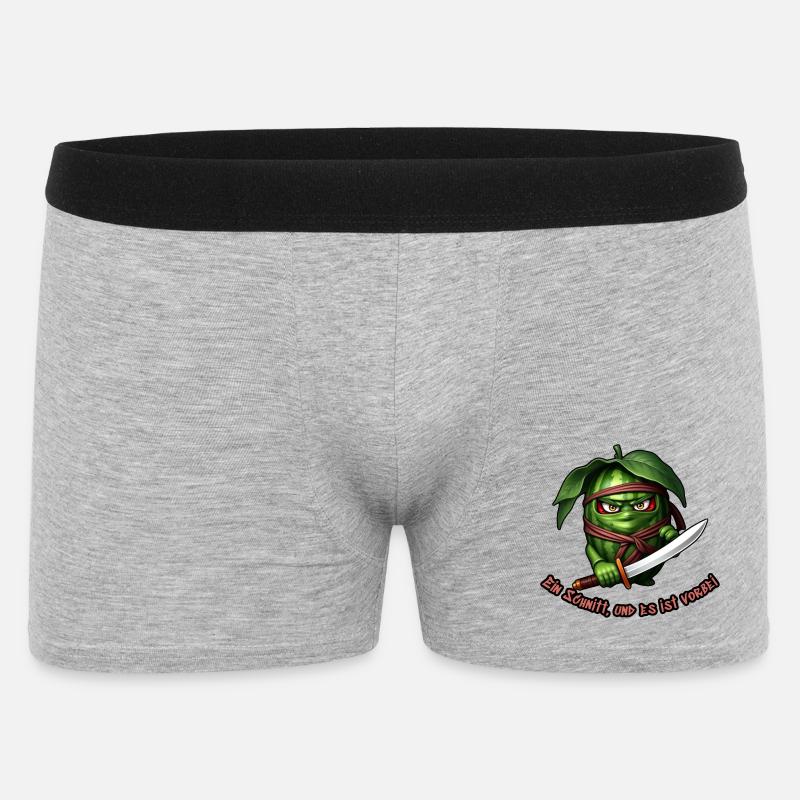 Ninja pastèque avec l’épée - Boxer Homme - gris chiné