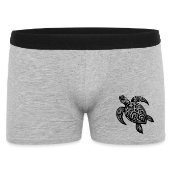 Tribal Turtle Mystical Nature and Geometry - Men's Boxer Shorts - heather grey - Front