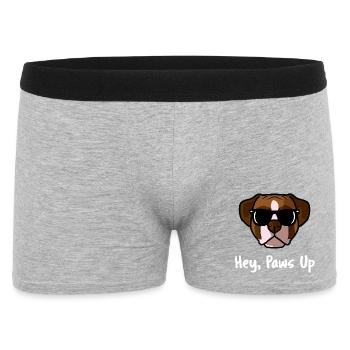 Hey Paws Up Boxer Dog Sonnenbrille Lustig - Männer Boxer Shorts - Grau meliert - Vorne