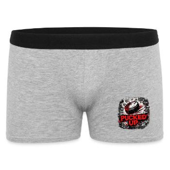 Pucked Up Graffiti Punk - Men's Boxer Shorts - heather grey - Front