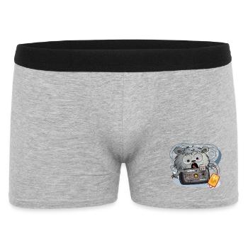 Kamera Panda Chaos - Männer Boxer Shorts - Grau meliert - Vorne