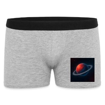 Red PlanetBlue mit Ringen - Männer Boxer Shorts - Grau meliert - Vorne
