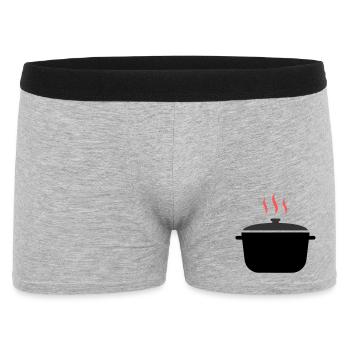 Cooking Pot Steam Cooking - Men's Boxer Shorts - heather grey - Front