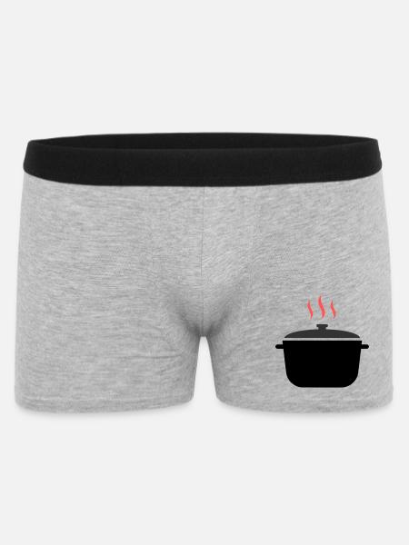 Kochtopf Dampf Kochen - Männer Boxer Shorts - Grau meliert