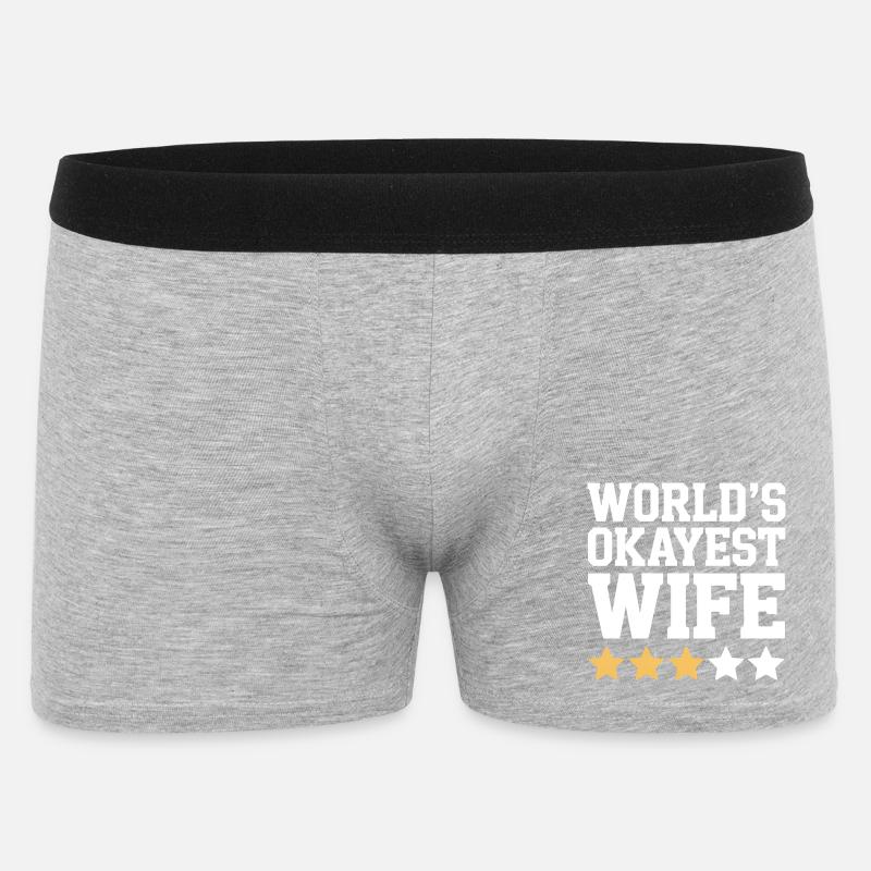 Die beste Ehefrau der Welt - Männer Boxer Shorts - Grau meliert