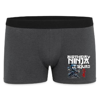 Anniversaire Ninja Squad Compleanno Drôle - Boxer Homme - charbon - Devant
