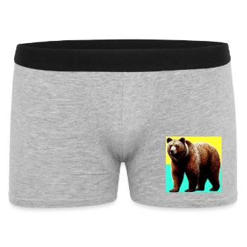 bear - Men's Boxer Shorts - heather grey - Front