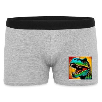 dinosaur - Men's Boxer Shorts - heather grey - Front