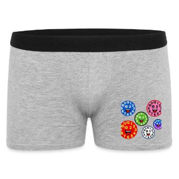 Colorful Smiling Clocks - Men's Boxer Shorts - heather grey - Front