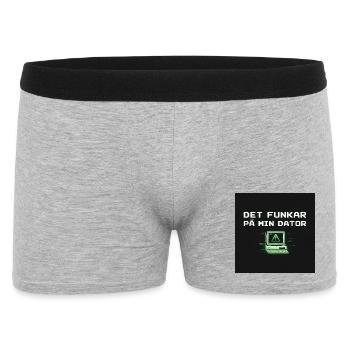 Develops humor – it works on my computer - Men's Boxer Shorts - heather grey - Front