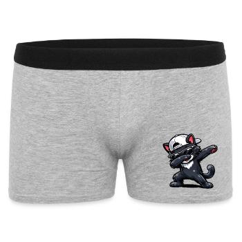 Dabbing Cat - Men's Boxer Shorts - heather grey - Front