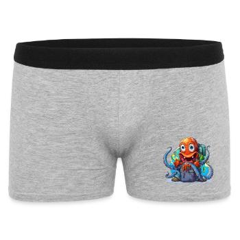 Poulpe voyageuse avec le globe - Boxer Homme - gris chiné - Devant