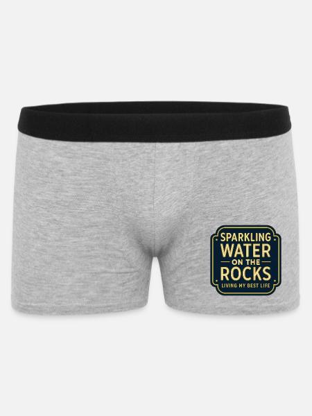 Sparkling water on rocks neon - Men's Boxer Shorts - heather grey