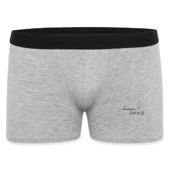 Choose Happiness Shirt – Positive Quote Tee - Männer Boxer Shorts - Grau meliert - Vorne