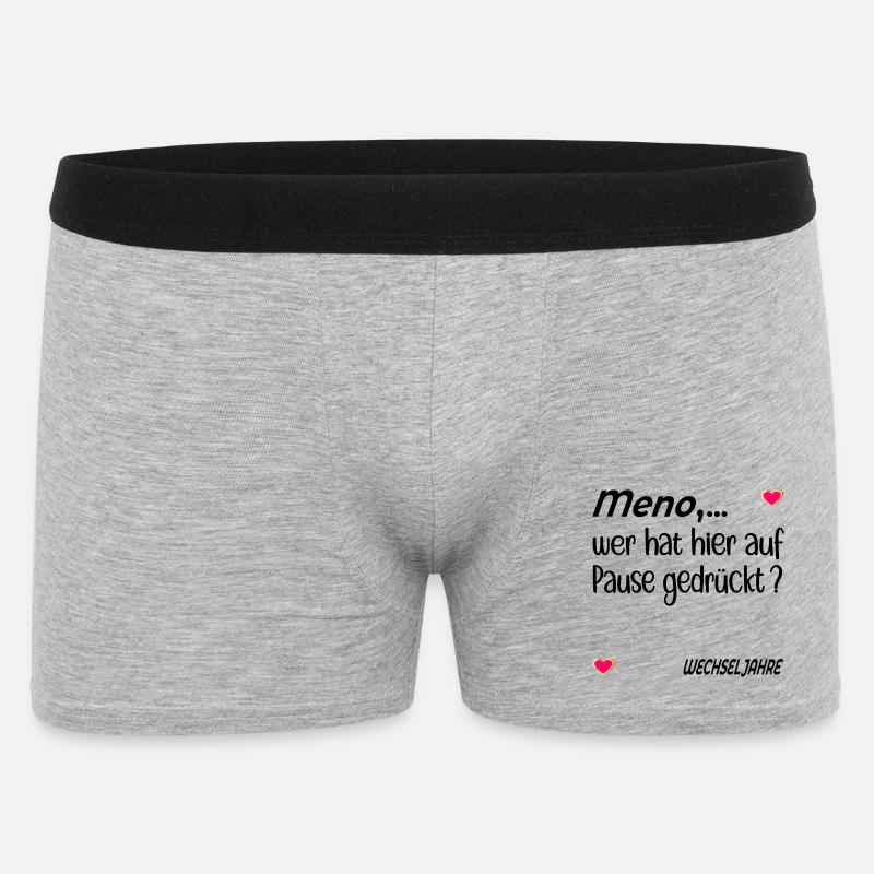 Pause Stimmung Menopause - Männer Boxer Shorts - Grau meliert