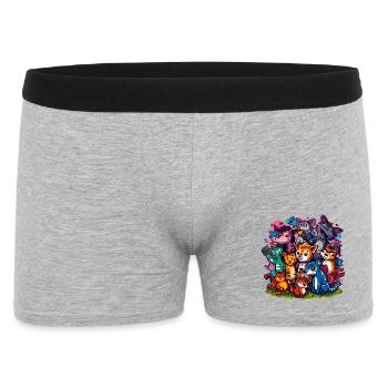 Animals Group Cartoon Colors - Men's Boxer Shorts - heather grey - Front