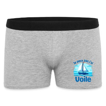 Voile et humour bateau - Boxer Homme - gris chiné - Devant