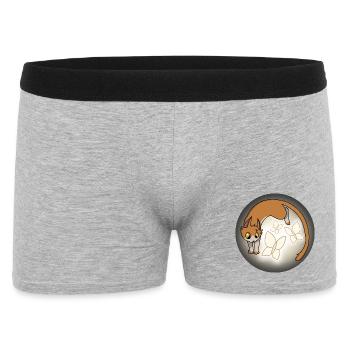 Moustaches de lumière - Boxer Homme - gris chiné - Devant