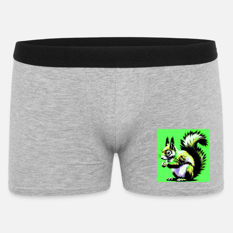 Eichhörnchen - Männer Boxer Shorts - Grau meliert