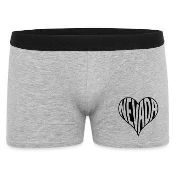 Nevada USA Heart Typography - Men's Boxer Shorts - heather grey - Front