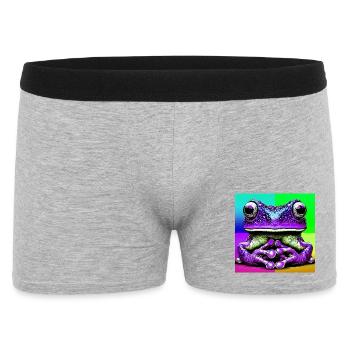 frog - Men's Boxer Shorts - heather grey - Front