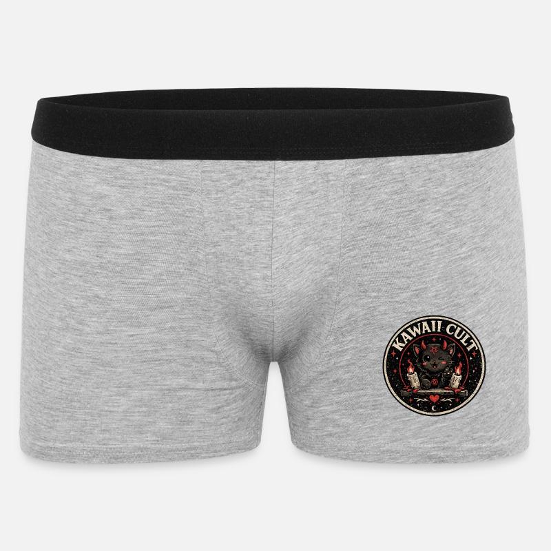Hell_Cat - Boxer Homme - gris chiné