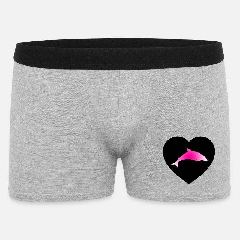 Delfin - Männer Boxer Shorts - Grau meliert