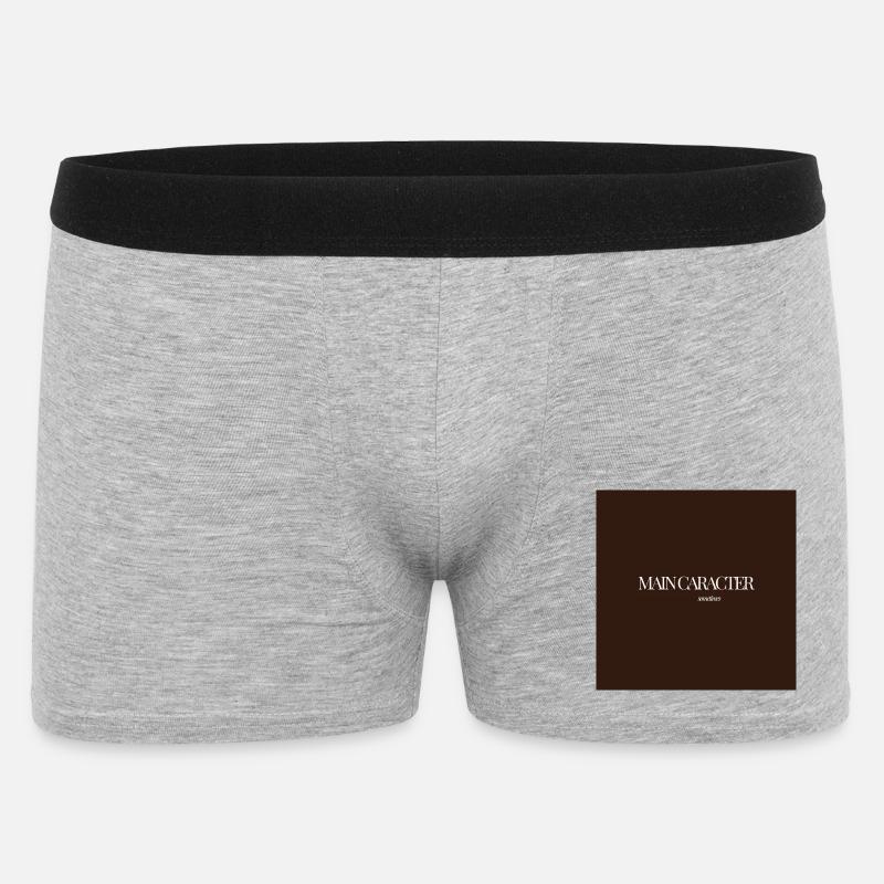 "CARACTER SOMETIMES" Grafik-T-Design - Männer Boxer Shorts - Grau meliert