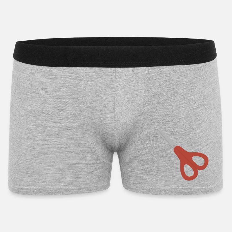 Icône des Ciseaux Rouges - Boxer Homme - gris chiné
