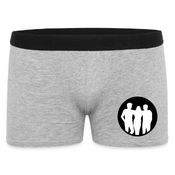 People Group Silhouette Friends Team Together - Men's Boxer Shorts - heather grey - Front