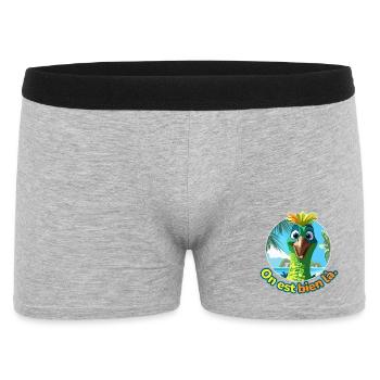Oiseau cartoon estival humour soleil - Boxer Homme - gris chiné - Devant