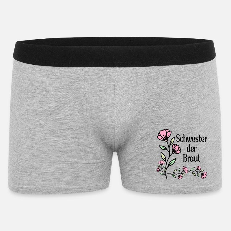 Schwester der Braut - Männer Boxer Shorts - Grau meliert
