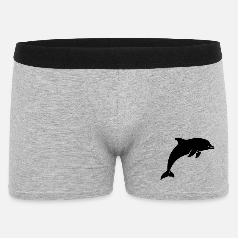 dolphin gift Cute dolphin - Men's Boxer Shorts - heather grey