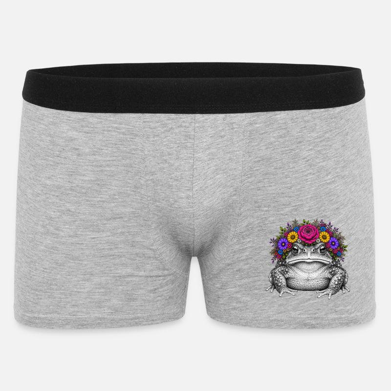 Toad with flower crown - Men's Boxer Shorts - heather grey