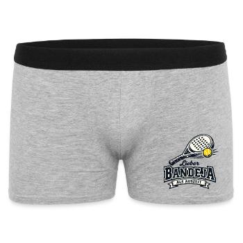 Lieber Bandeja Als Auszeit - Männer Boxer Shorts - Grau meliert - Vorne