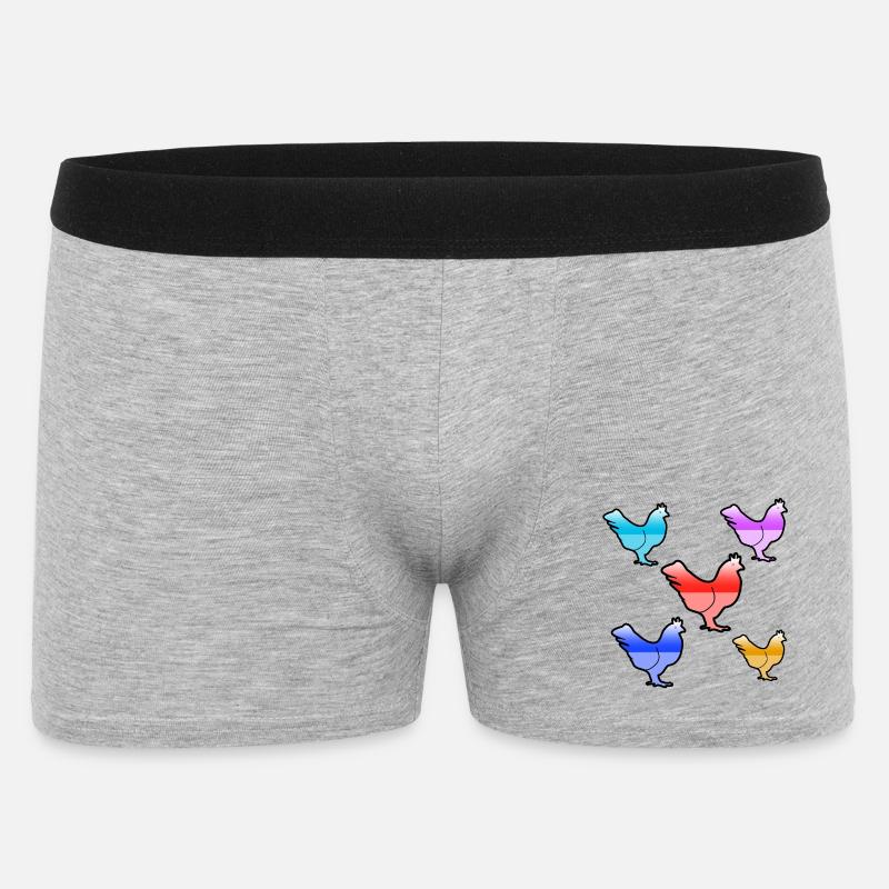 Poulets - Boxer Homme - gris chiné