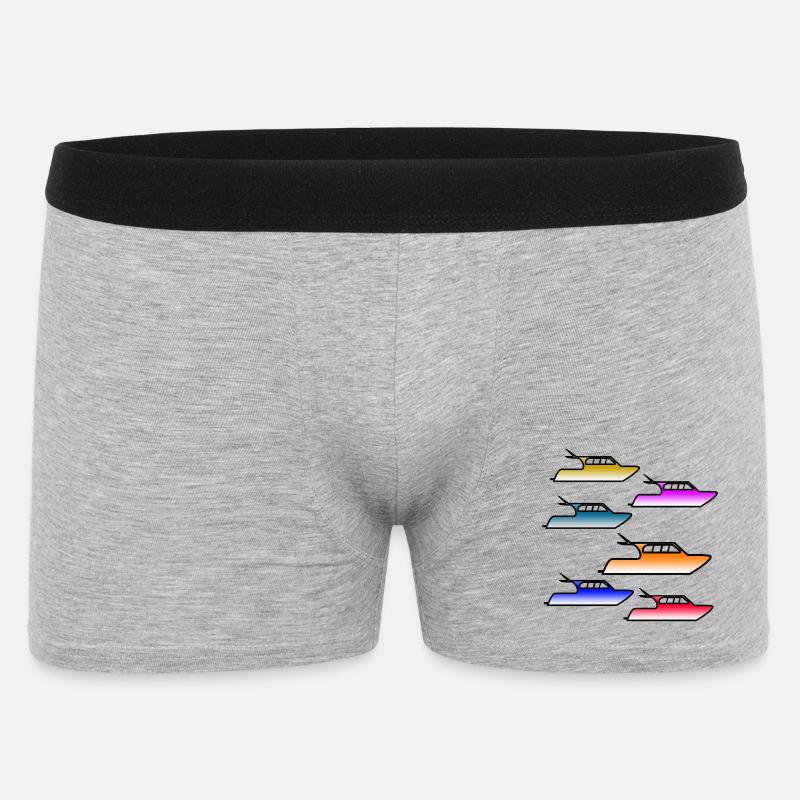 Motorboote - Männer Boxer Shorts - Grau meliert