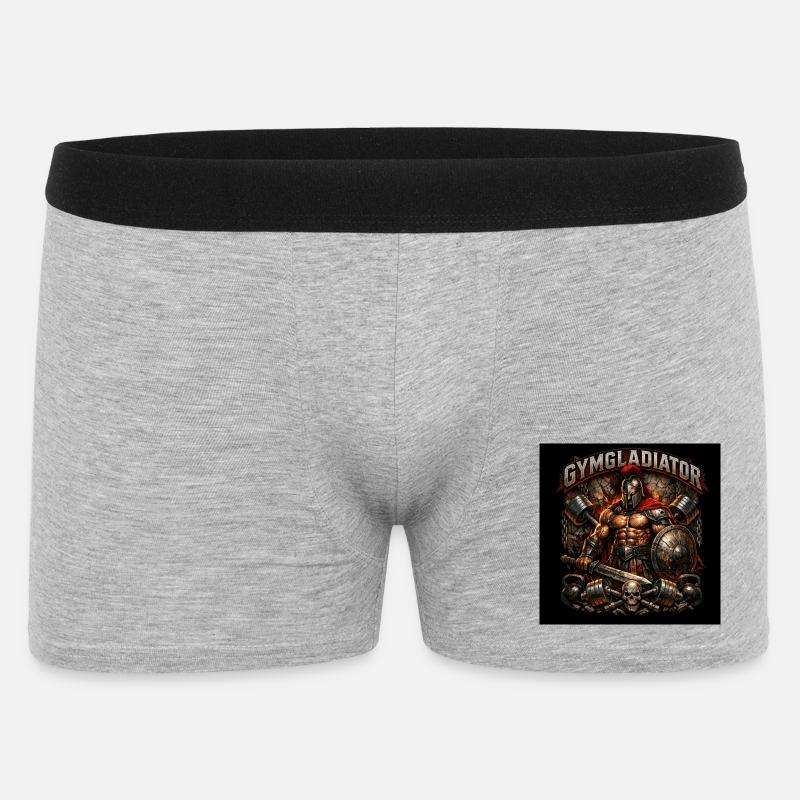 Gym Gladiator - Männer Boxer Shorts - Grau meliert