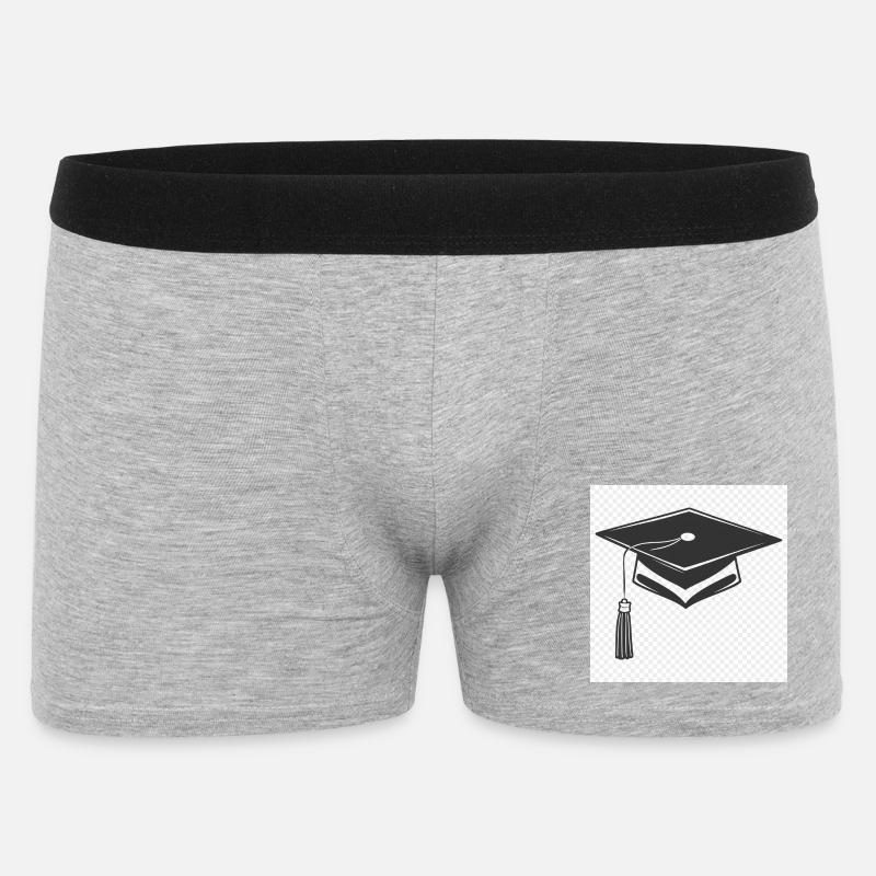 Abschlusskappe Icon - Männer Boxer Shorts - Grau meliert