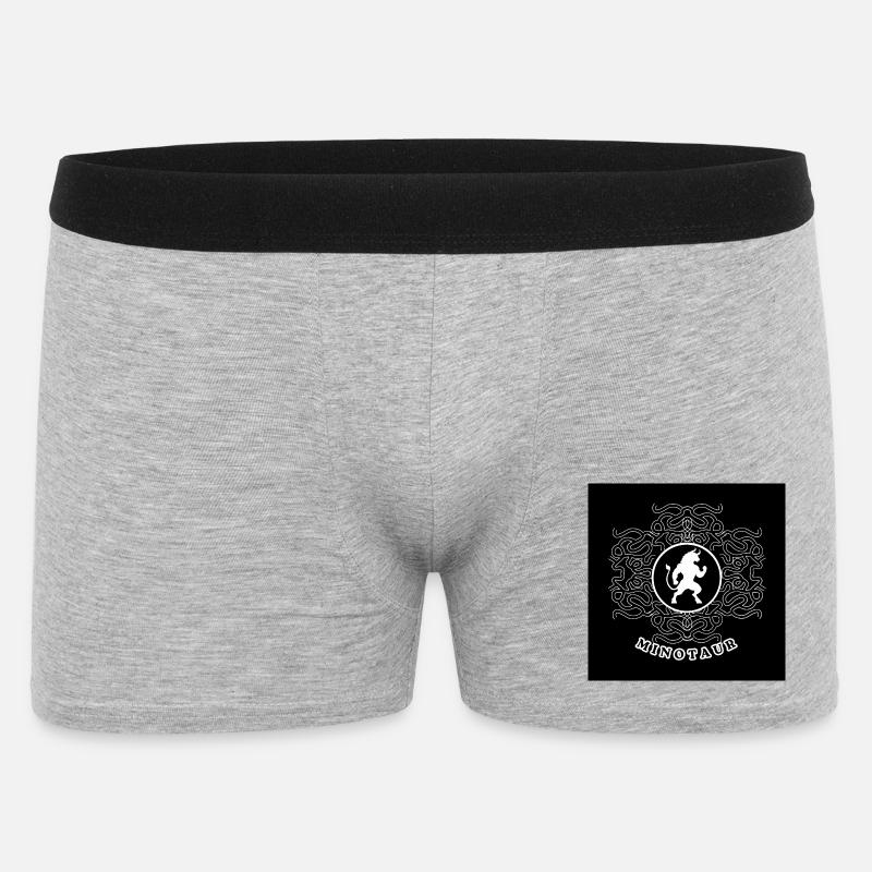 Minotaurus White - Männer Boxer Shorts - Grau meliert
