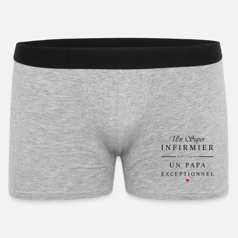 super infirmier - papa exceptionnel - Boxer Homme - gris chiné