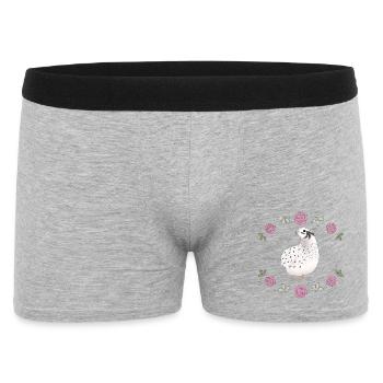 Vintage Quail Design with Roses - Men's Boxer Shorts - heather grey - Front