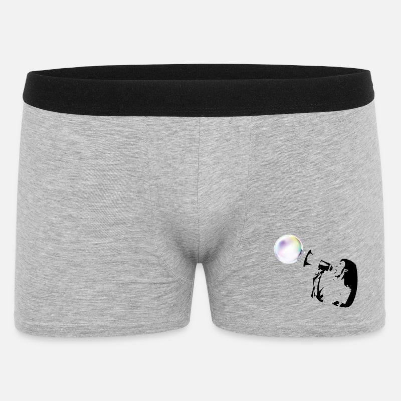 bubble shot - Männer Boxer Shorts - Grau meliert