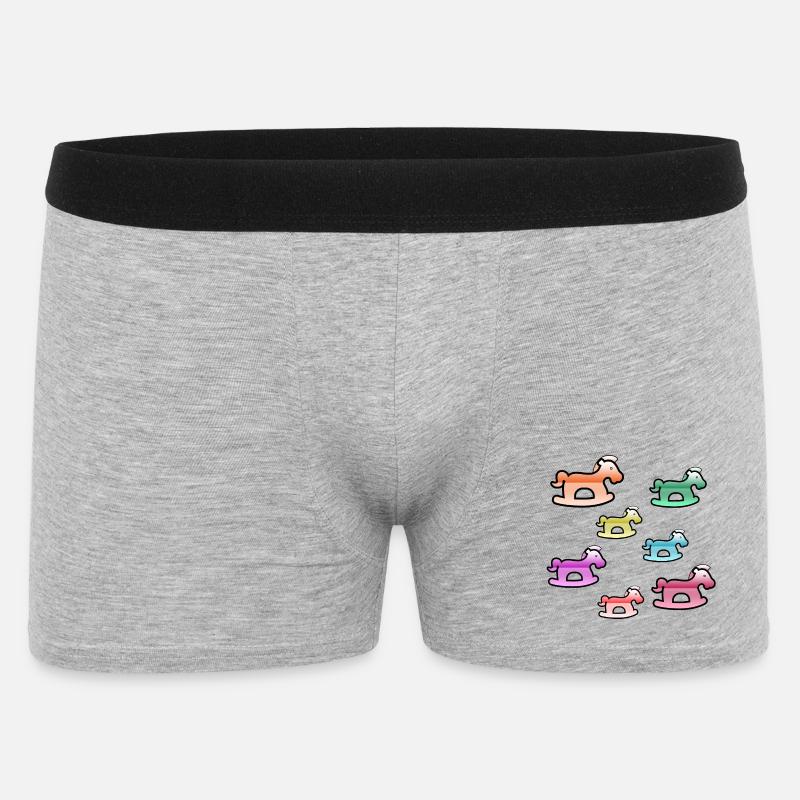 Chevaux - Boxer Homme - gris chiné