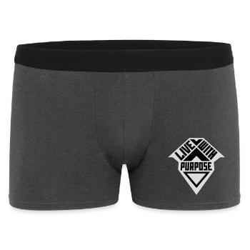 Vivre avec un but motivation sensée Mentalité dire - Boxer Homme - charbon - Devant