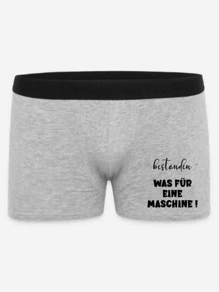 Abschluss Bestanden - Maschine - Männer Boxer Shorts - Grau meliert