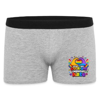 Straight Against Hate Rainbow Pride Equality - Men's Boxer Shorts - heather grey - Front