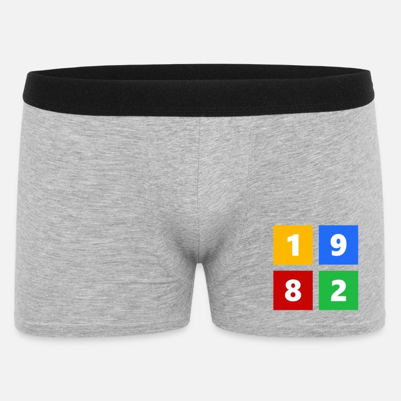 1982 - Männer Boxer Shorts - Grau meliert